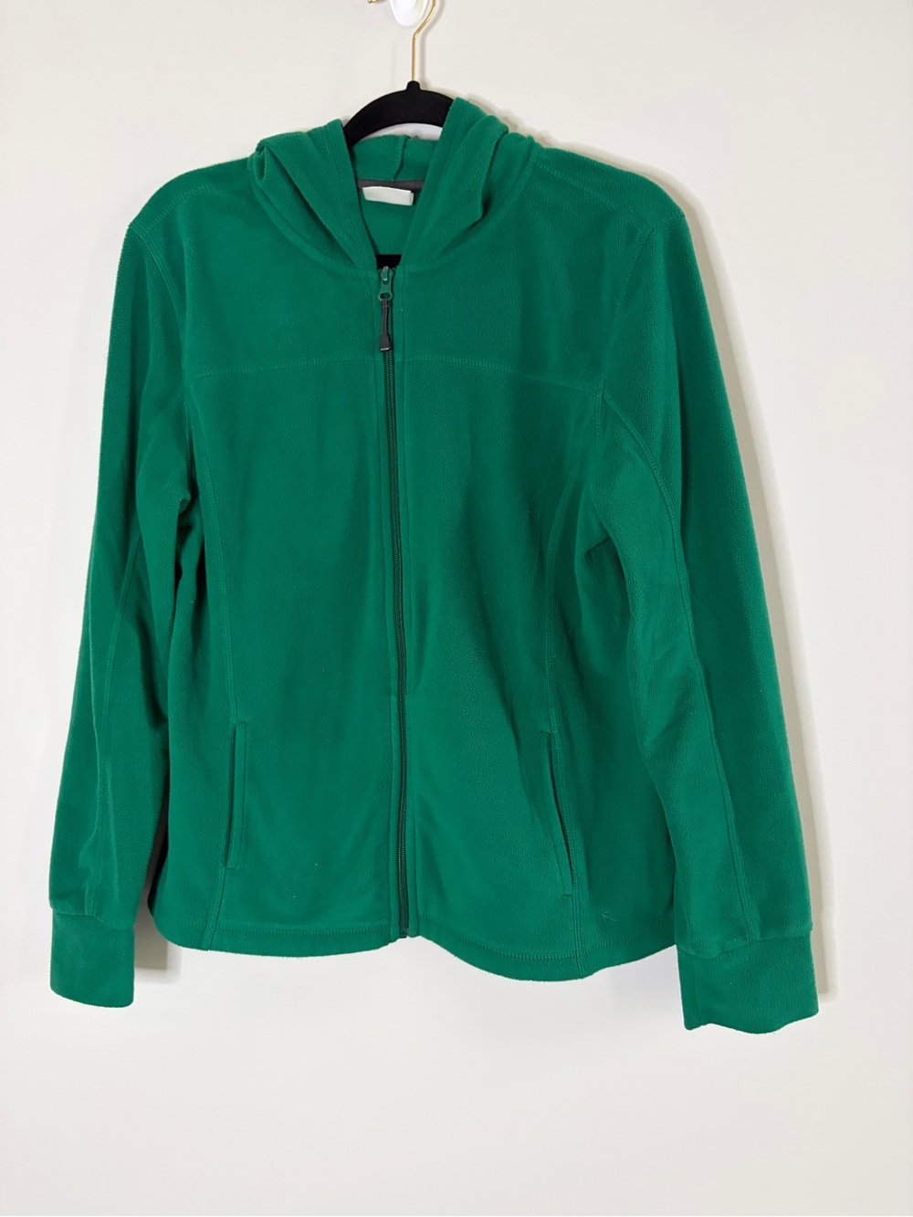 Danskin Now Emerald Green Full-Zip Hooded Fleece Jacket